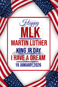 Happy MLK Martin Luther king Jr Day 2026 Template | PosterMyWall