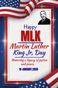 Happy MLK Martin Luther king Jr Day 2026 Template | PosterMyWall