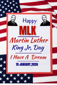 Happy MLK Martin Luther king Jr Day 2026 Template | PosterMyWall