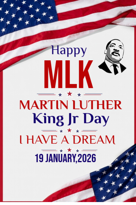 Happy MLK Martin Luther king Jr Day 2026 Template | PosterMyWall