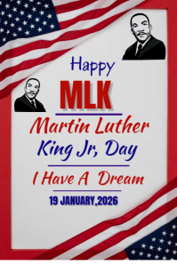 Happy MLK Martin Luther king Jr Day 2026 Template | PosterMyWall