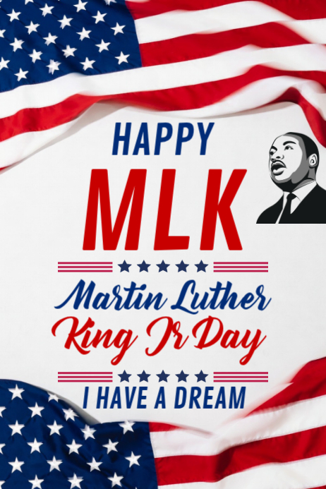 Happy MLK Martin Luther king Jr Day 2026 เทมเพลต | PosterMyWall