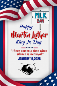 Happy MLK Martin Luther king Jr Day 2026 Template | PosterMyWall