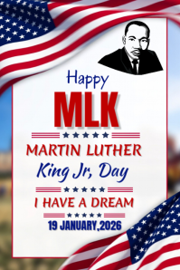 Happy MLK Martin Luther king Jr Day 2026 Template | PosterMyWall