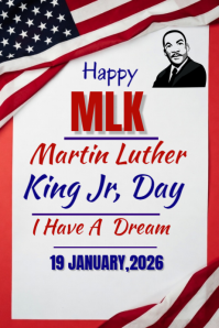 Happy MLK Martin Luther king Jr Day 2026 Template | PosterMyWall
