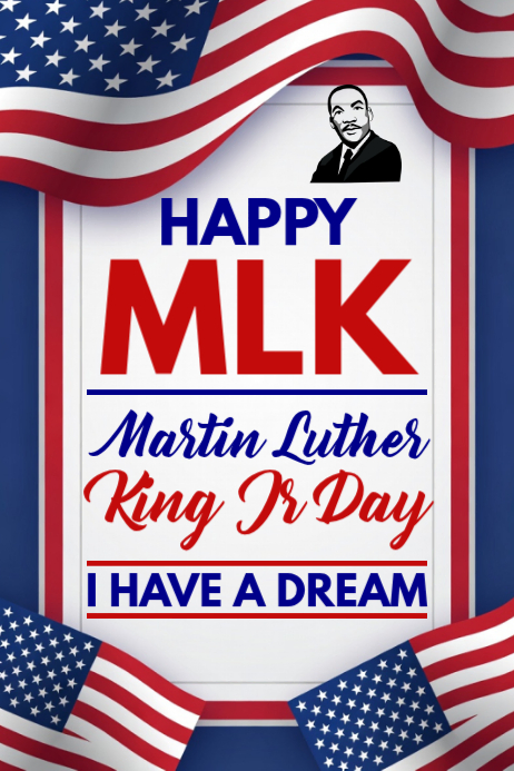 Happy MLK Martin Luther king Jr Day 2026 Template | PosterMyWall