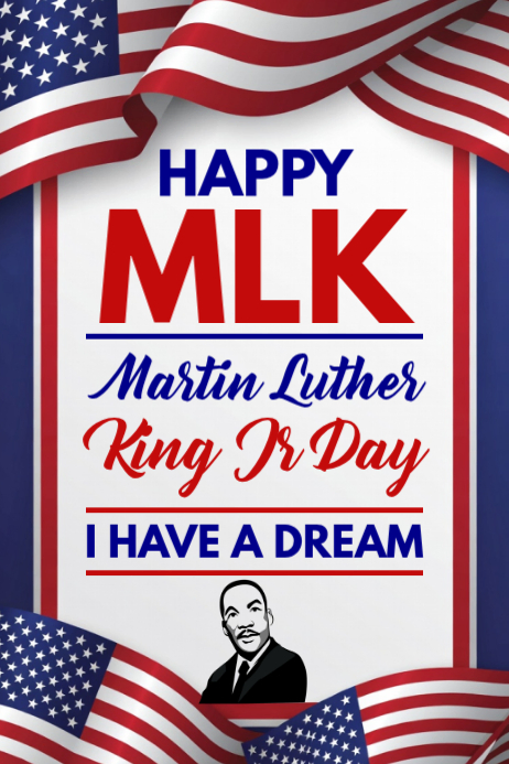 Happy MLK Martin Luther king Jr Day 2026 Template | PosterMyWall