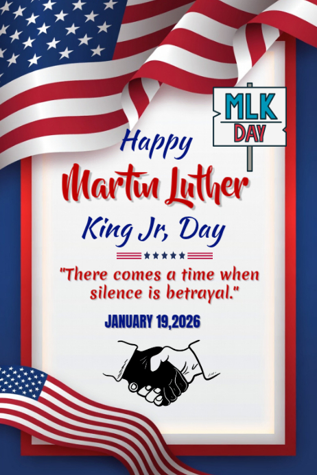 Happy MLK Martin Luther king Jr Day 2026 Templat | PosterMyWall
