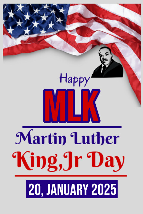 Happy MLK Martin Luther king Jr Day Template | PosterMyWall