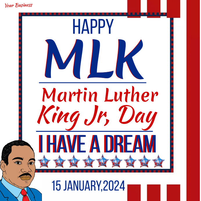 Copy of Happy MLK Martin Luther King Jr day Instagram | PosterMyWall