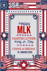 Happy MLK Martin Luther king Jr Day 2026 Template | PosterMyWall
