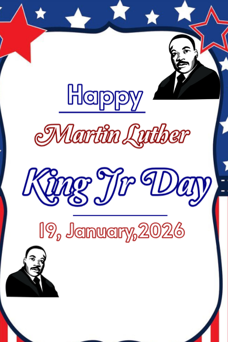Happy MLK Martin Luther king Jr Day template 2026 | PosterMyWall