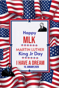 Happy MLK Martin Luther king Jr Day 2026 Template | PosterMyWall