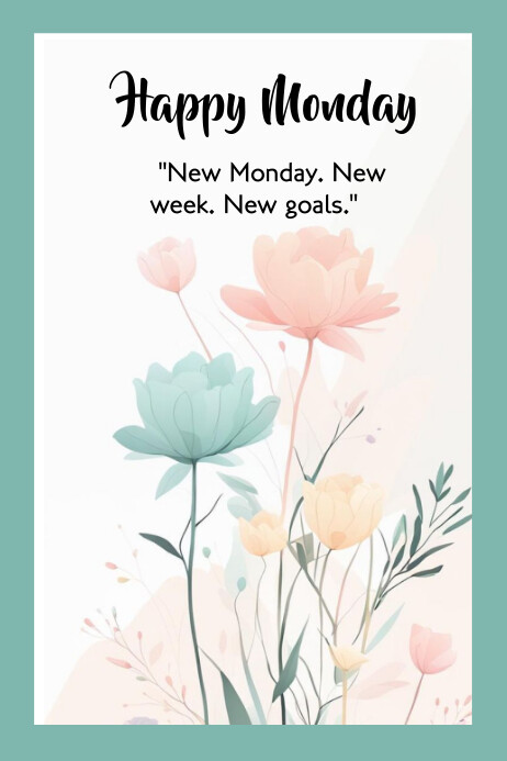 happy monday Poster template