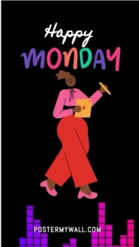 Happy Monday Instagram Story Digital Display (9:16) template