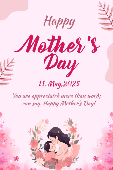 Plantilla de Happy Mother's day 2025 | PosterMyWall