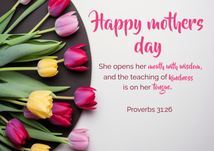 Happy mother's day bible verse card Template | PosterMyWall