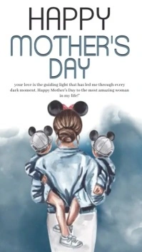 HAPPY MOTHER'S DAY BLUE BOY MOM TEMPLATE Instagram 快拍