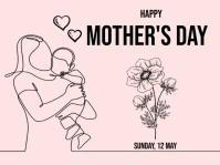 happy mother's day Gartenschild template