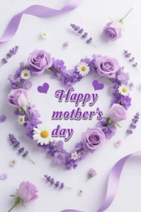 Happy mother's day Banner 4' × 6' template