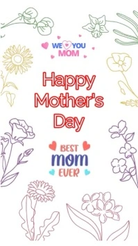 Happy Mother's Day Affichage numérique (9:16) template