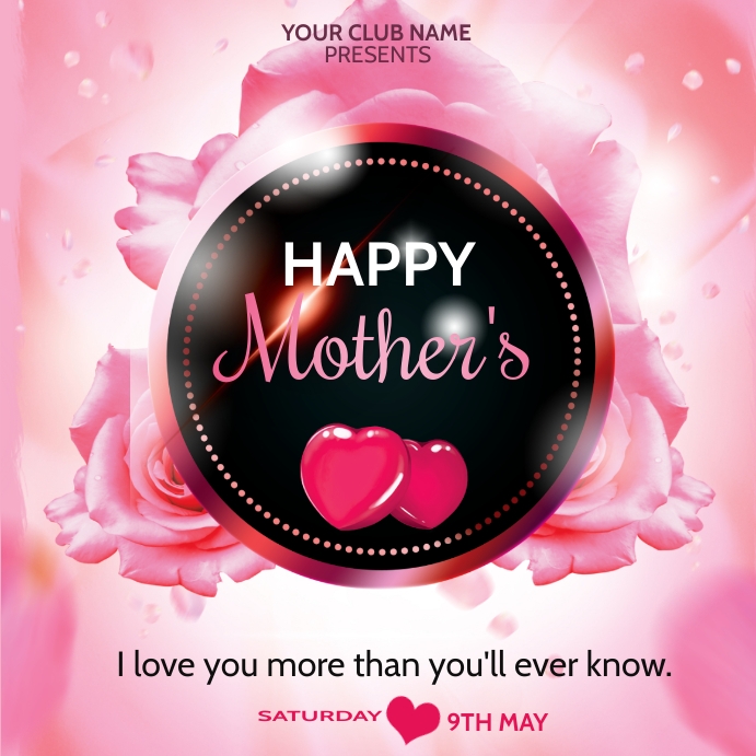 Happy Mother's day Square (1:1) template