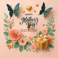 happy mother's day Quadrado (1:1) template