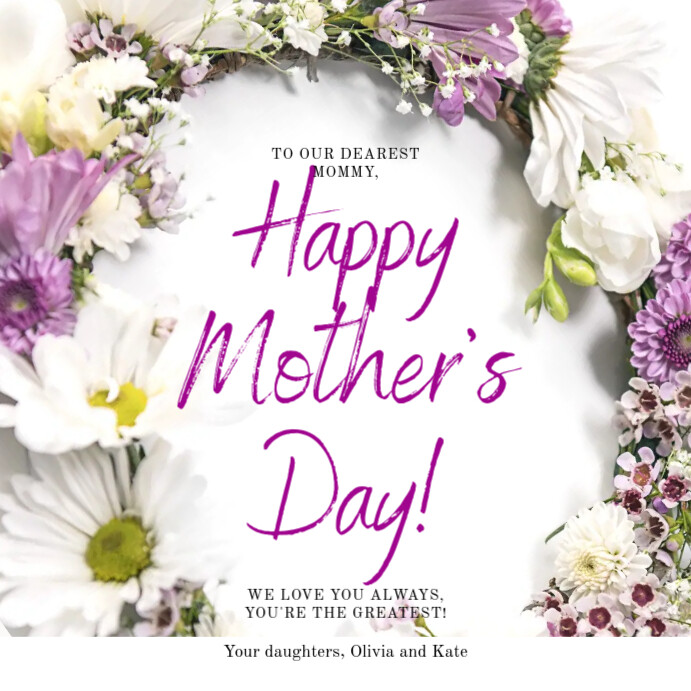 Happy Mother's Day floral background Instagram-opslag template