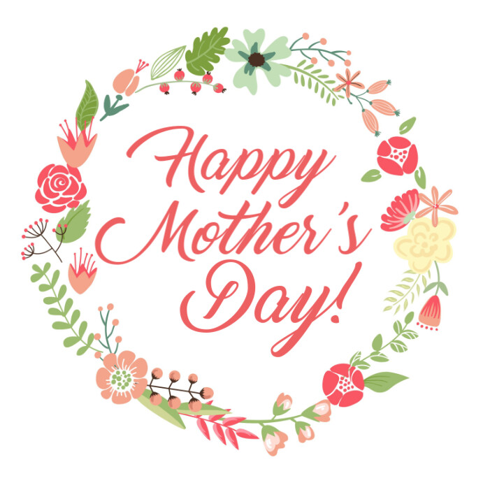 Happy Mother's Day Greeting Card Advert Celebration Square Instagram Post template