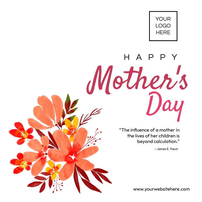 Happy Mother's Day IG poster 2023 2024 2025 Сообщение Instagram template