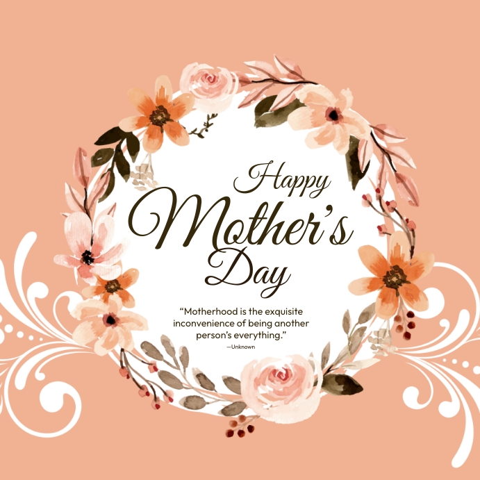 Happy Mother's Day IG Poster 2023 2024 โพสต์บน Instagram template