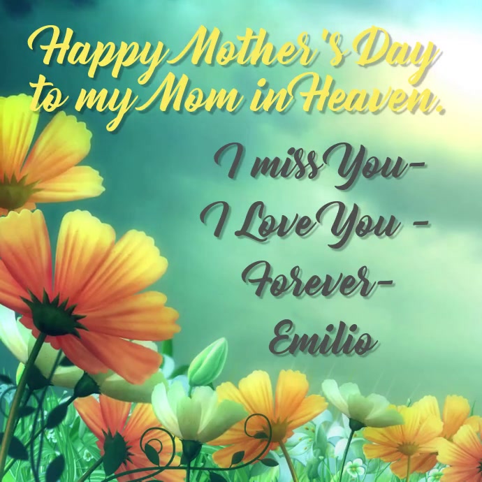 Happy Mother's Day in Heaven สี่เหลี่ยมจัตุรัส (1:1) template