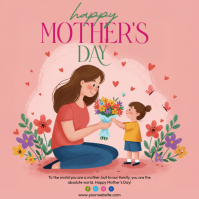 Happy Mother's Day Instagram Post Instagram-bericht template
