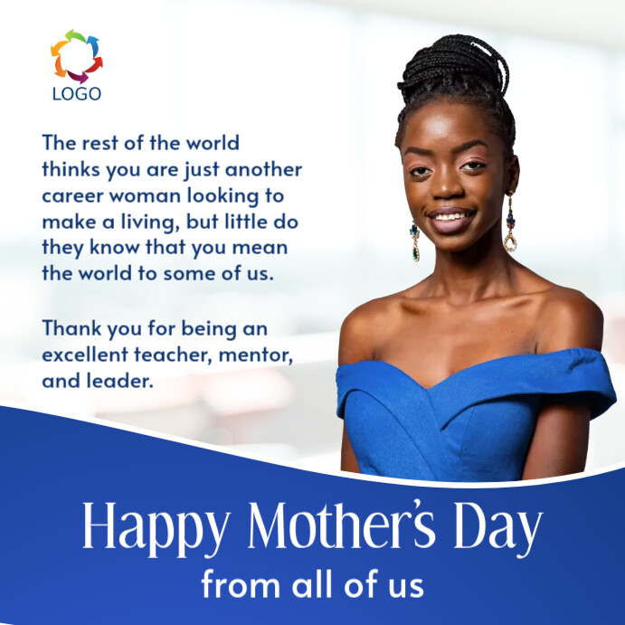 Copy of happy mother's day message from employees to boss | PosterMyWall