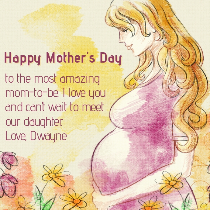 Happy Mother's Day Mom to Be Instagram Post template
