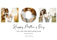 happy mother's day photo post card template A4