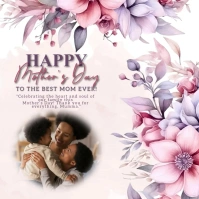 happy mother's day photo post card template Carré (1:1)