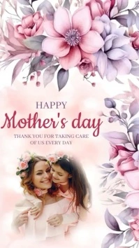 happy mother's day photo post card template Instagram Story