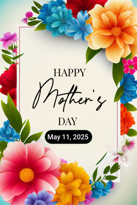 Happy Mother's Day Poster 2025 Template | PosterMyWall