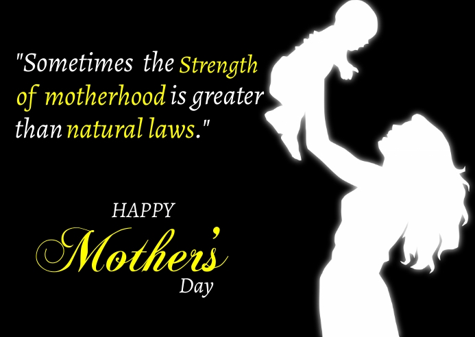 Happy Mother's Day quote A6 template