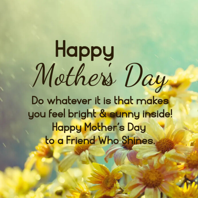 Happy Mother's Day Wishes Flowers Field Instagram Post template