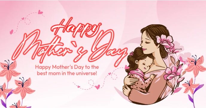 Happy Mother`s Day Greetings Facebook-gebeurtenisomslag template
