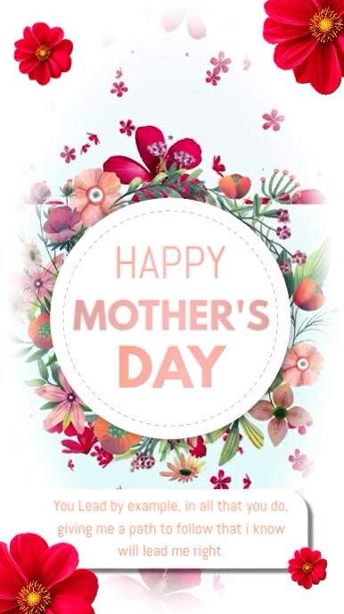 Happy Mother's Day 2025 Greeting Card Instagram Story template