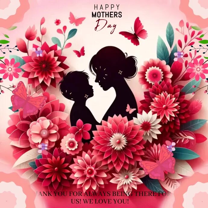 happy mother's day animated animation design Square (1:1) template