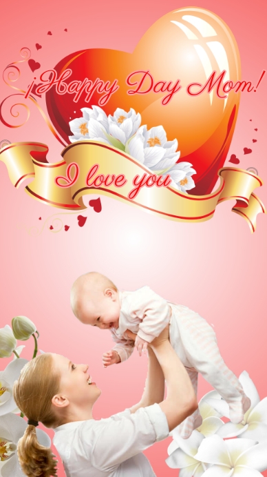 HAPPY MOTHER'S DAY CARD Ekran reklamowy (9:16) template