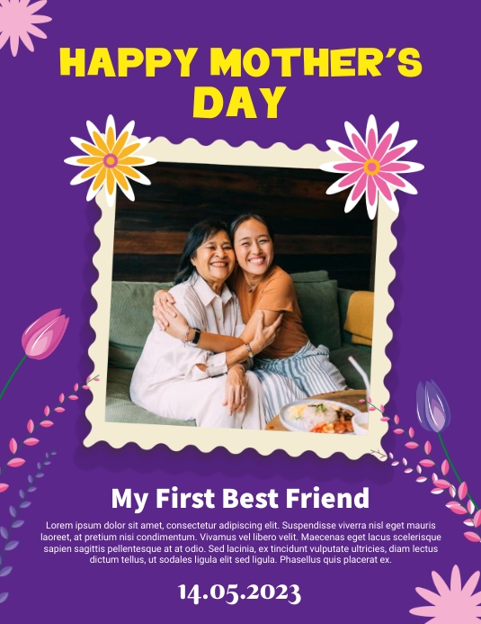 Happy Mother's Day Card Flyer (US Letter) template