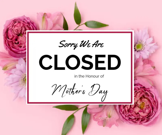 Happy mother's day closed templates Średni prostokąt