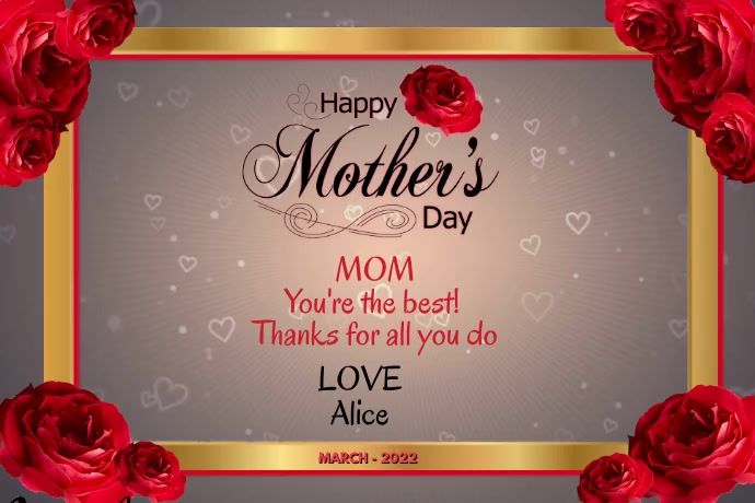 Happy Mother's Day Poster template