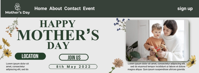Happy Mother's Day Zdjęcie w tle na Facebooka template