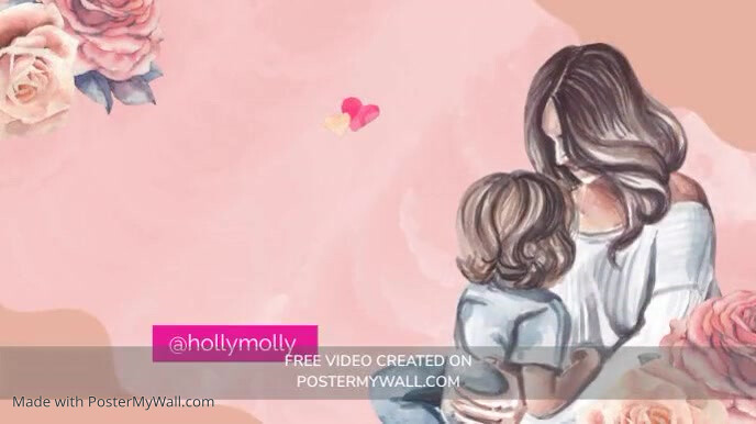 Happy mother's Day design Ekran reklamowy (16:9) template